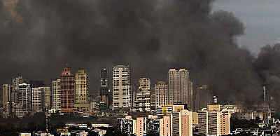 Black smoke over Bangkok